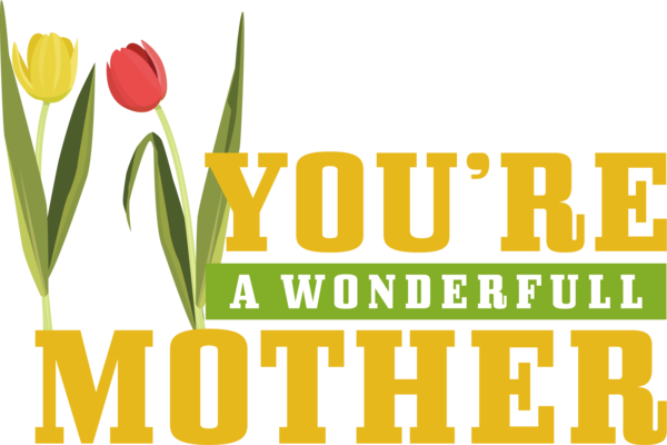 Transparent Mother's Day Flower Logo Design for Happy Mother's Day for Mothers Day