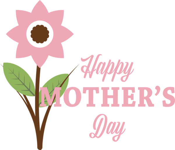 Transparent Mother's Day Floral design Cut flowers Design for Happy Mother's Day for Mothers Day