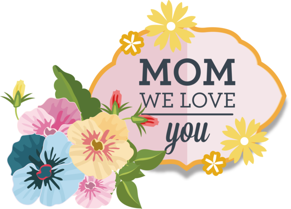 Transparent Mother's Day Font good for Love You Mom for Mothers Day