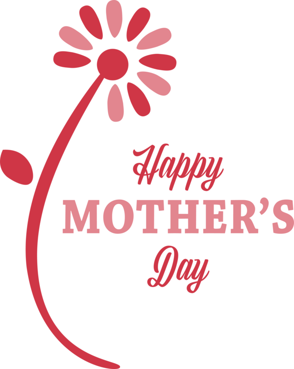 Transparent Mother's Day Floral design Logo Design for Happy Mother's Day for Mothers Day