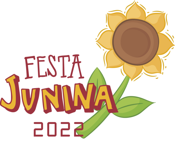 Transparent Festa Junina Flower Floral design Logo for Brazilian Festa Junina for Festa Junina
