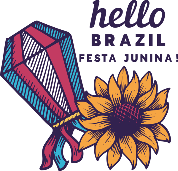 Transparent Festa Junina Guitar Electric Guitar Watercolor painting for Brazilian Festa Junina for Festa Junina