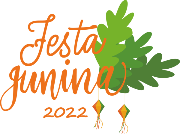 Transparent Festa Junina Leaf Logo Plant stem for Brazilian Festa Junina for Festa Junina