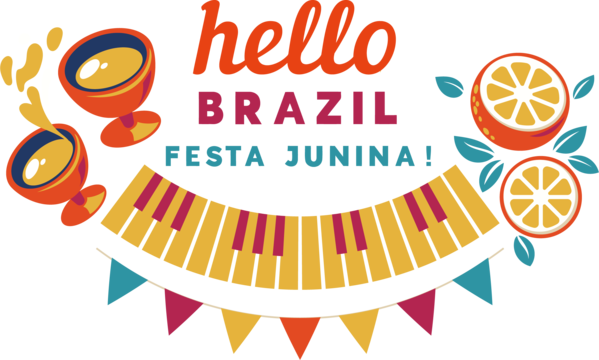 Transparent Festa Junina Drawing Party Midsummer for Brazilian Festa Junina for Festa Junina