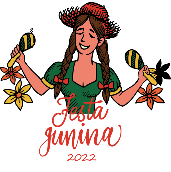 Transparent Festa Junina Cartoon Logo Icon for Brazilian Festa Junina for Festa Junina