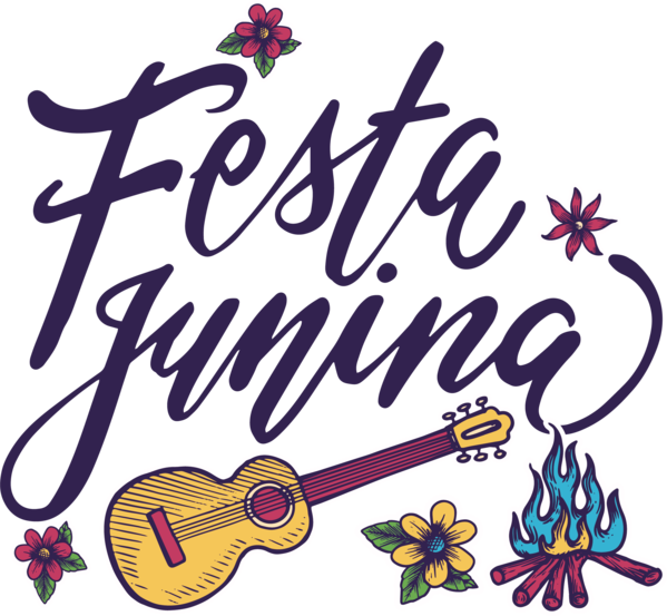 Transparent Festa Junina Guitar Accessory Guitar Design for Brazilian Festa Junina for Festa Junina