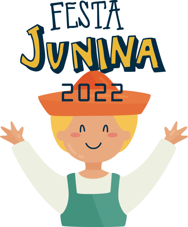 Transparent Festa Junina Human Cartoon Line for Brazilian Festa Junina for Festa Junina