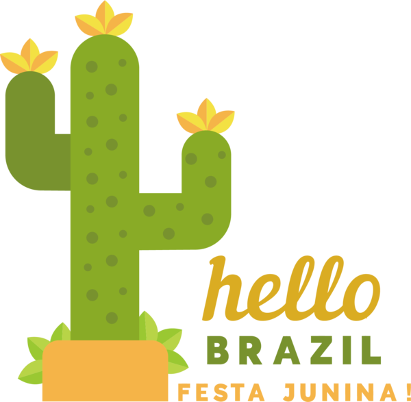 Transparent Festa Junina Beal High School Cactus Plant stem for Brazilian Festa Junina for Festa Junina