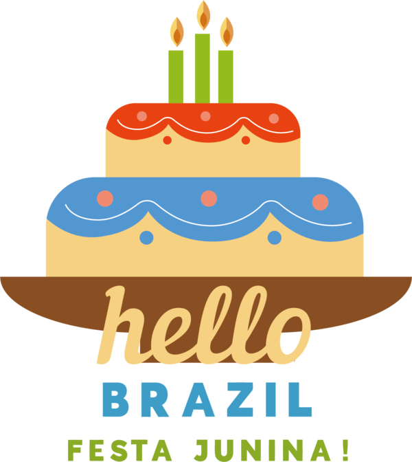 Transparent Festa Junina Cake Cake decorating Birthday cake for Brazilian Festa Junina for Festa Junina