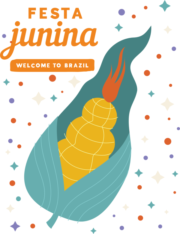 Transparent Festa Junina Leaf Line Text for Brazilian Festa Junina for Festa Junina