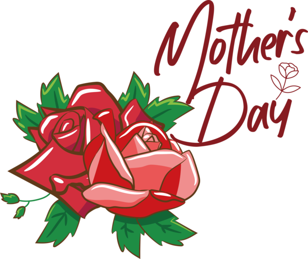 Transparent holidays Rose Flower Design for Mothers Day for Holidays