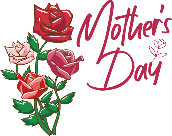 Transparent holidays Flower Rose Floral design for Mothers Day for Holidays