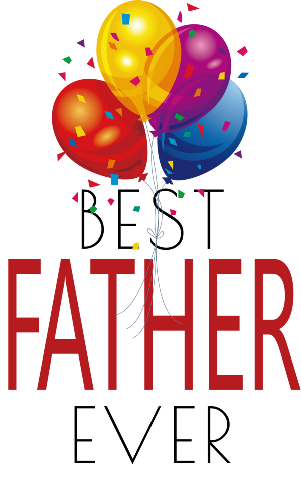 Transparent Father's Day Balloon Birthday Party Balloon for Happy Father's Day for Fathers Day