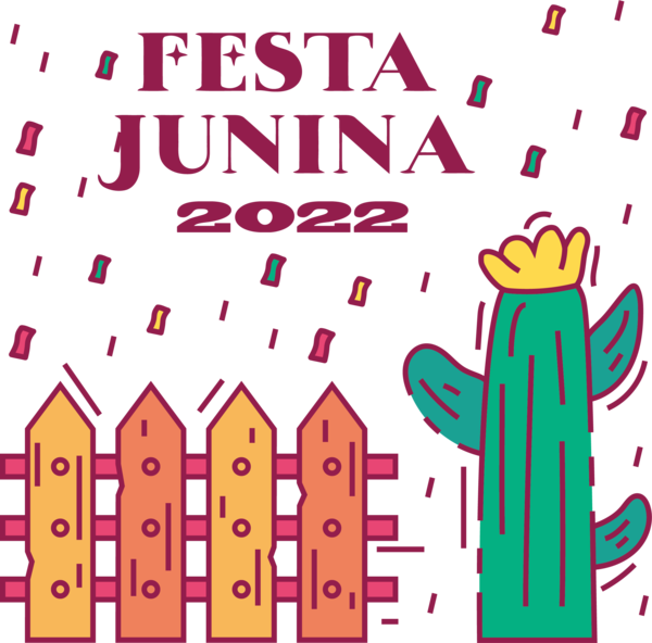 Transparent Festa Junina Flower Drawing Design for Brazilian Festa Junina for Festa Junina