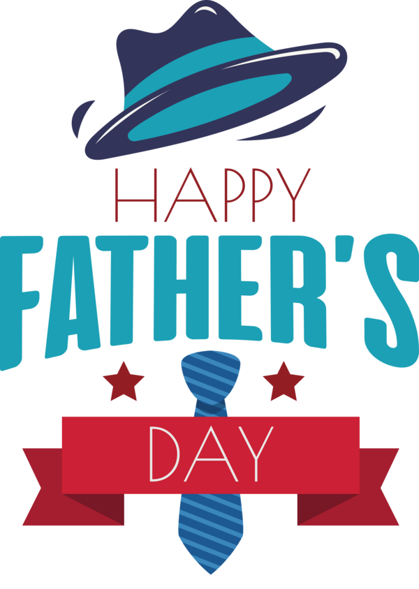 Transparent Father's Day Design Logo Teal for Happy Father's Day for Fathers Day