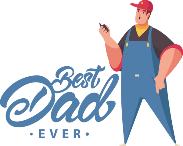Transparent Father's Day Logo Cartoon Clothing for Happy Father's Day for Fathers Day