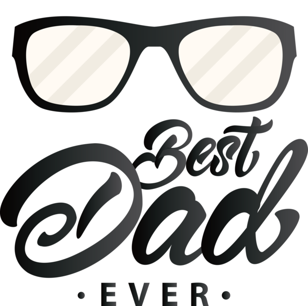Transparent Father's Day Sunglasses Goggles Logo for Happy Father's Day for Fathers Day