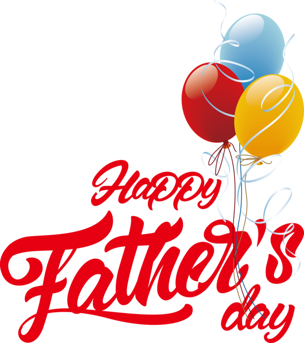 Transparent Father's Day Balloon Logo Design for Happy Father's Day for Fathers Day
