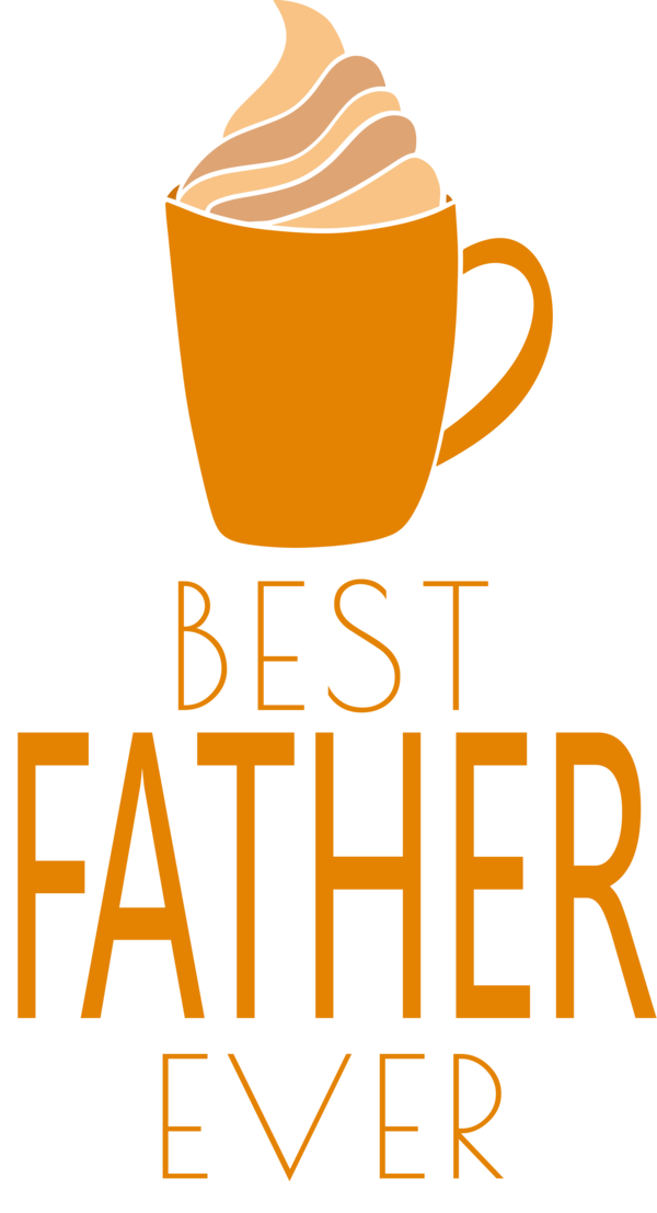 Transparent Father's Day Coffee cup Coffee Logo for Happy Father's Day for Fathers Day