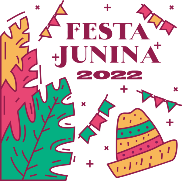 Transparent Festa Junina Drawing Design Flower for Brazilian Festa Junina for Festa Junina
