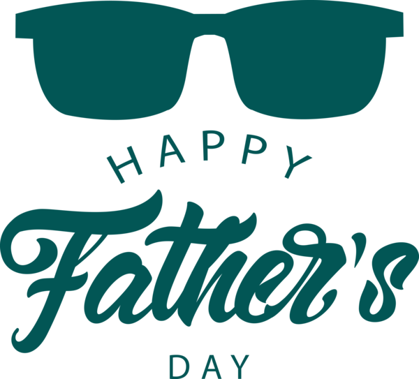 Transparent Father's Day Design Logo Glasses for Happy Father's Day for Fathers Day