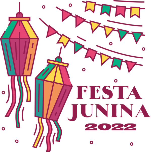Transparent Festa Junina Design Drawing Abstract art for Brazilian Festa Junina for Festa Junina