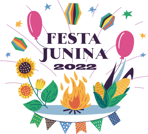 Transparent Festa Junina Design Drawing Midsummer for Brazilian Festa Junina for Festa Junina