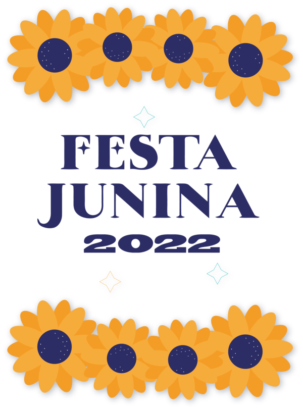 Transparent Festa Junina Flower Common sunflower Design for Brazilian Festa Junina for Festa Junina