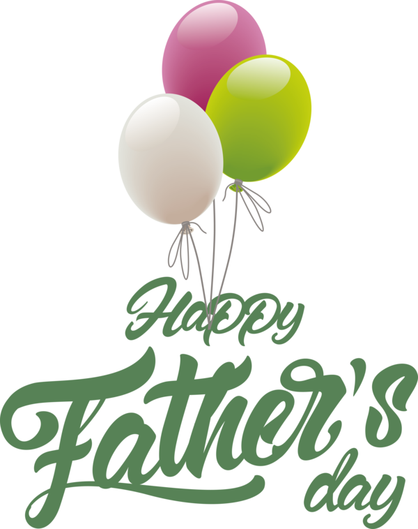 Transparent Father's Day Balloon Line Logo for Happy Father's Day for Fathers Day
