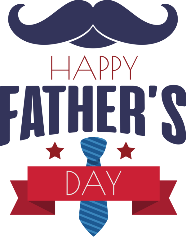 Transparent Father's Day Design Logo Text for Happy Father's Day for Fathers Day