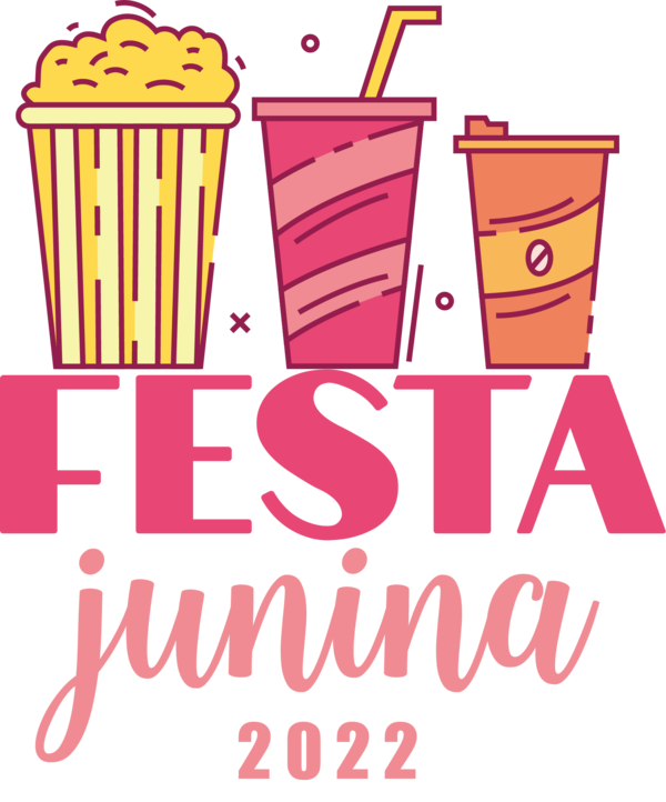 Transparent Festa Junina Logo Design Text for Brazilian Festa Junina for Festa Junina