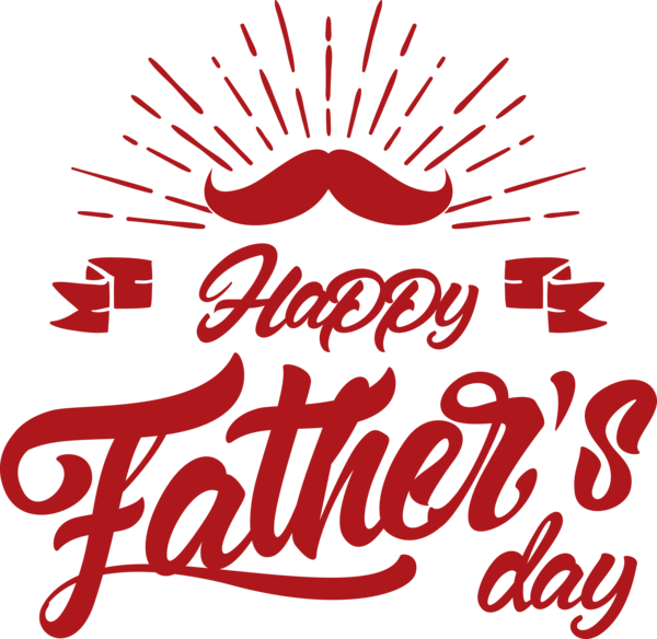 Transparent Father's Day Drawing Design Calligraphy for Happy Father's Day for Fathers Day