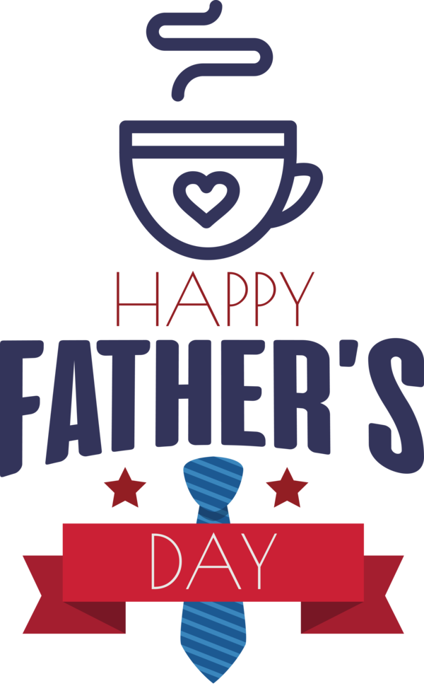 Transparent Father's Day Logo Design Line for Happy Father's Day for Fathers Day