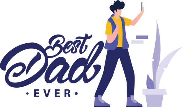 Transparent Father's Day Human Logo Cartoon for Happy Father's Day for Fathers Day