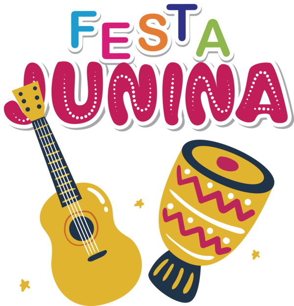 Transparent Festa Junina Guitar Accessory Cartoon Guitar for Brazilian Festa Junina for Festa Junina