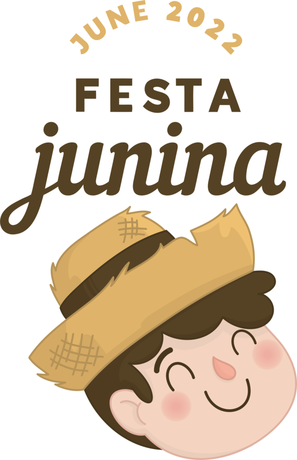 Transparent Festa Junina Human Cartoon Hat for Brazilian Festa Junina for Festa Junina