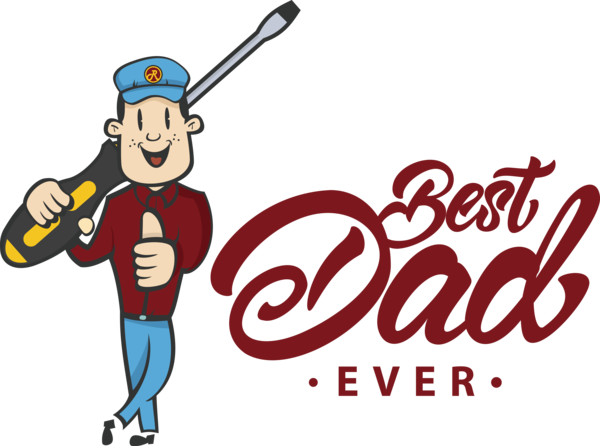 Transparent Father's Day Logo Drawing Design for Happy Father's Day for Fathers Day