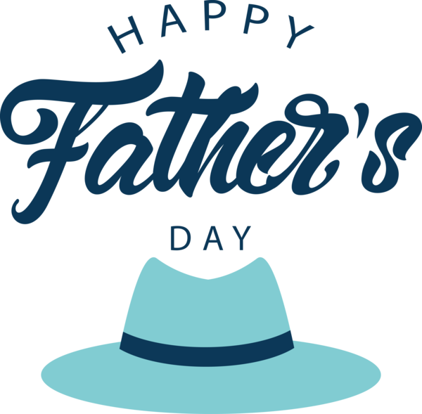 Transparent Father's Day Logo Hat Line for Happy Father's Day for Fathers Day