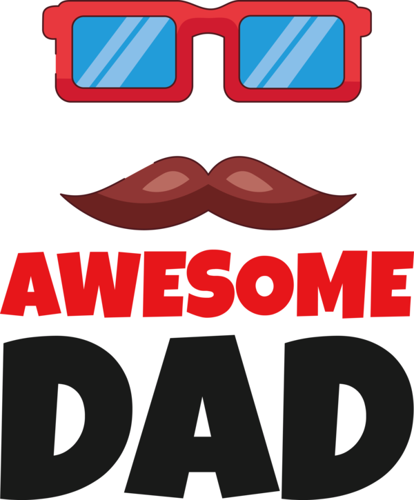 Transparent Father's Day Sunglasses Logo Glasses for Happy Father's Day for Fathers Day