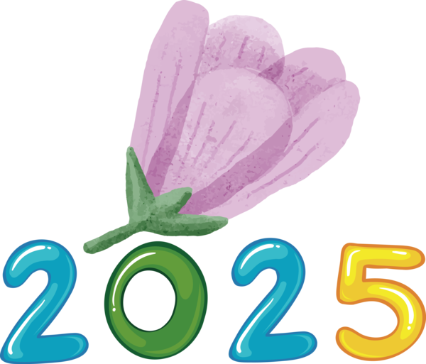 Transparent New Year Flower Petal for Happy New Year 2025 for New Year