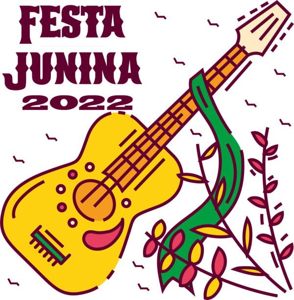 Transparent Festa Junina Guitar Electric Guitar Acoustic Guitar for Brazilian Festa Junina for Festa Junina
