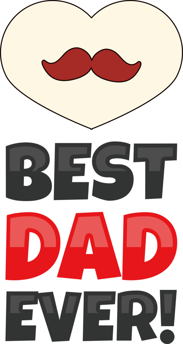 Transparent Father's Day Design Cartoon Logo for Happy Father's Day for Fathers Day