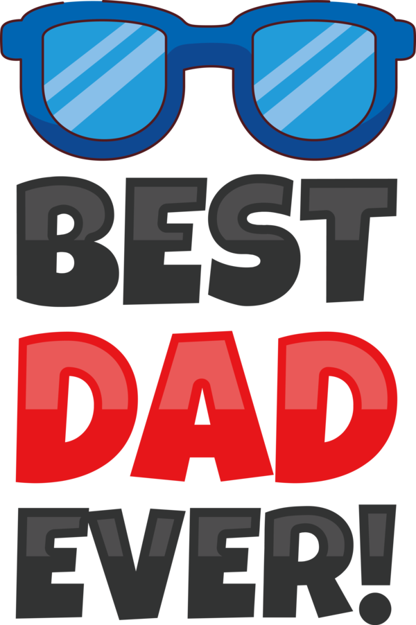 Transparent Father's Day Sunglasses Design Logo for Happy Father's Day for Fathers Day