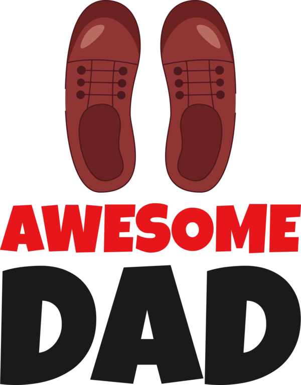 Transparent Father's Day Logo Shoe Design for Happy Father's Day for Fathers Day