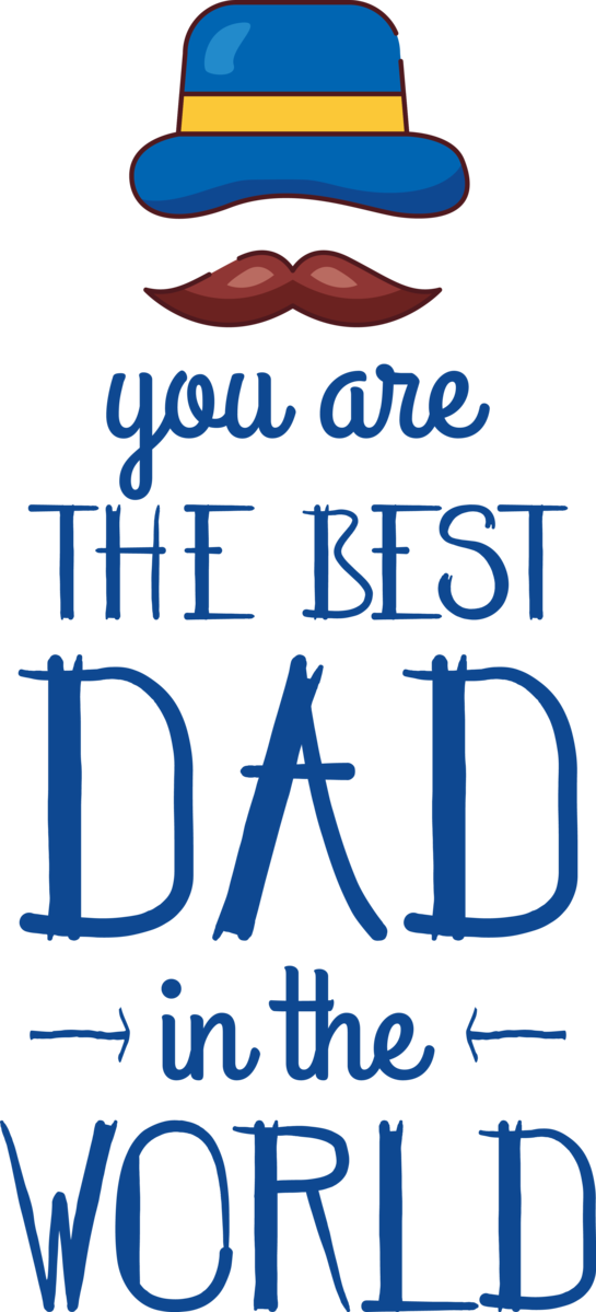 Transparent Father's Day Line Headgear Logo for Best Dad for Fathers Day