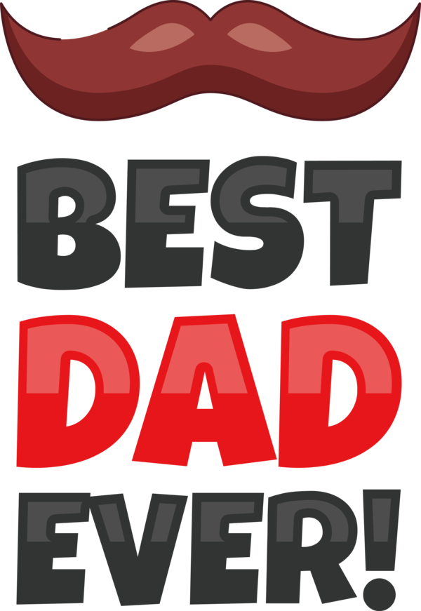 Transparent Father's Day Design Logo Building for Best Dad Ever for Fathers Day