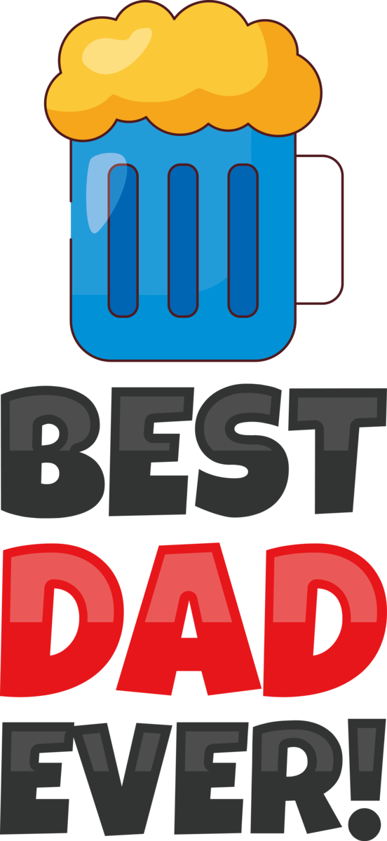 Transparent Father's Day Logo Design Orange for Best Dad Ever for Fathers Day