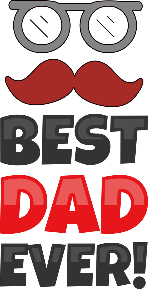 Transparent Father's Day Design Symbol Logo for Best Dad Ever for Fathers Day