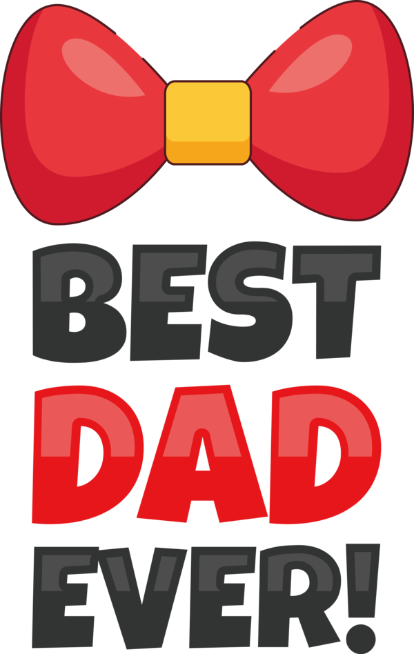 Transparent Father's Day Logo Design Line for Best Dad Ever for Fathers Day