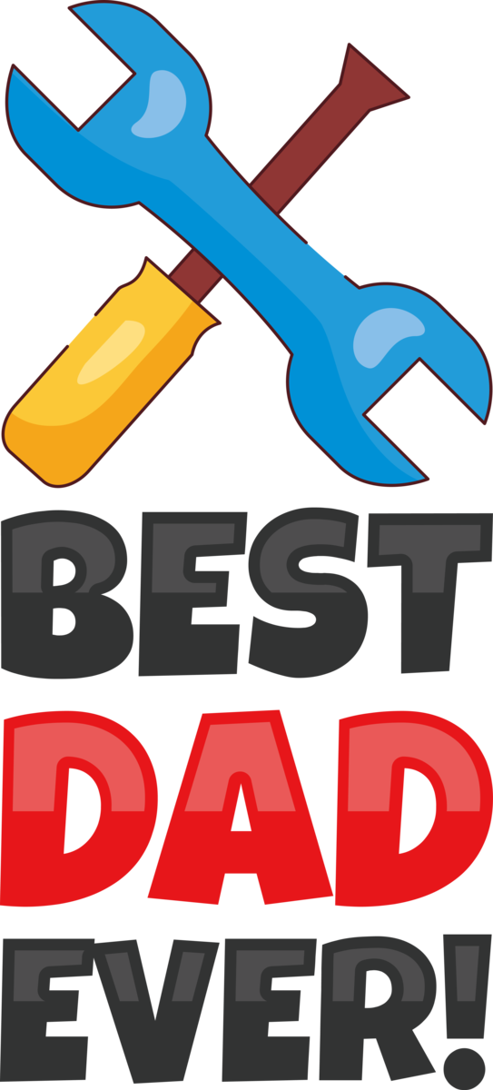 Transparent Father's Day Logo Symbol Design for Best Dad Ever for Fathers Day